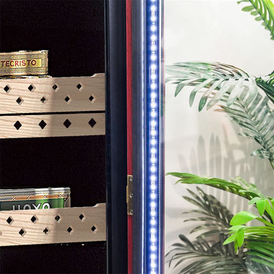 अच्छी कीमत स्वचालित आर्द्रकरण लाल ठोस लकड़ी इलेक्ट्रिक सिगार कूलर Humidor लॉक के साथ ऑनलाइन