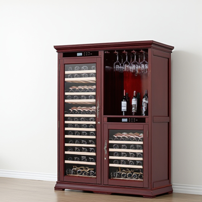 286 Lbs Wine Cooler Cabinet with 5 Shelves and Hinged Door Top Performance