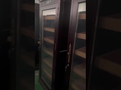 स्वतंत्र सिगार कूलर Humidor एलईडी प्रकाश व्यवस्था लकड़ी के फ्रेम कांच दरवाजा आधुनिक सिगार कैबिनेट